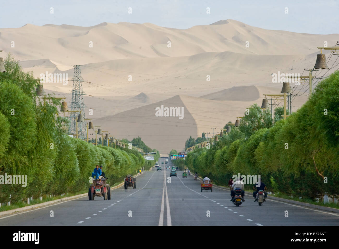 Singing Sands Berg Sanddünen in Dunhuang China Stockfoto