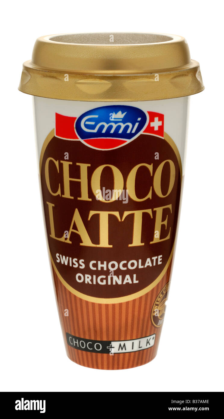 Choco Latte trinken Stockfoto
