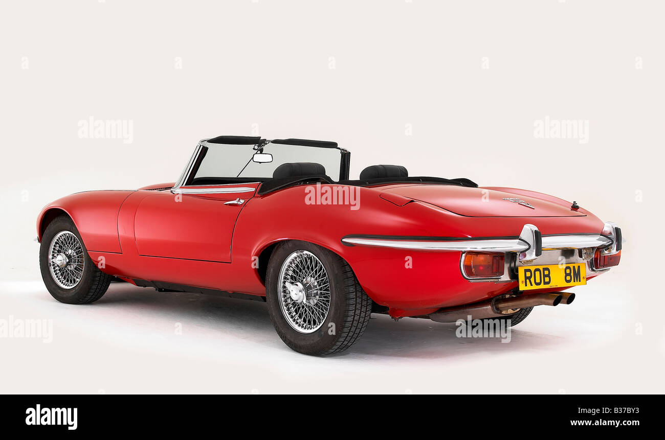 Jaguar E-Type V12 1973 Stockfoto