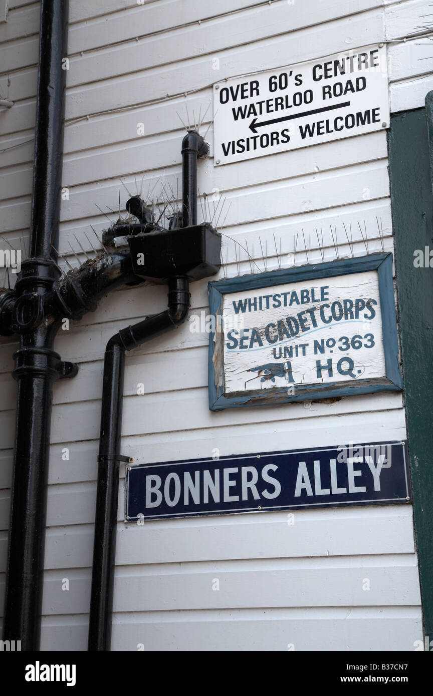 Bonners Alley, Whitstable, Kent Stockfoto