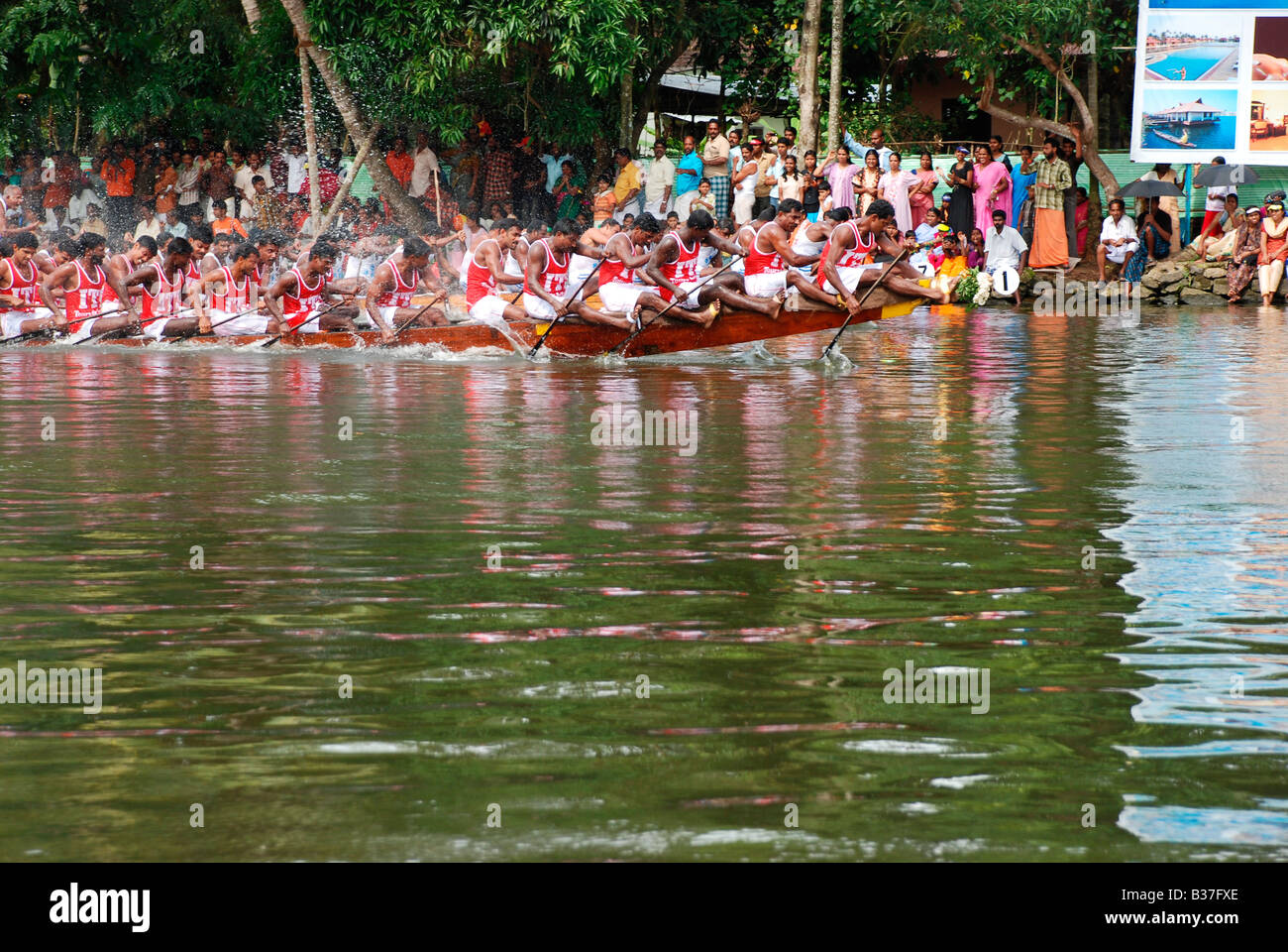 Nehru Trophäe-Regatta in Alleppey, Kerala, Indien Stockfoto