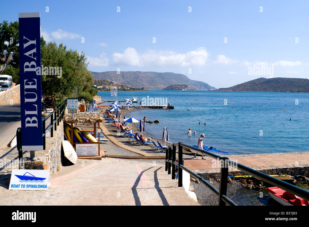 Blue Bay Hotel resort Elounda Aghios Nikolaos Lassithi Kreta Griechenland Stockfoto