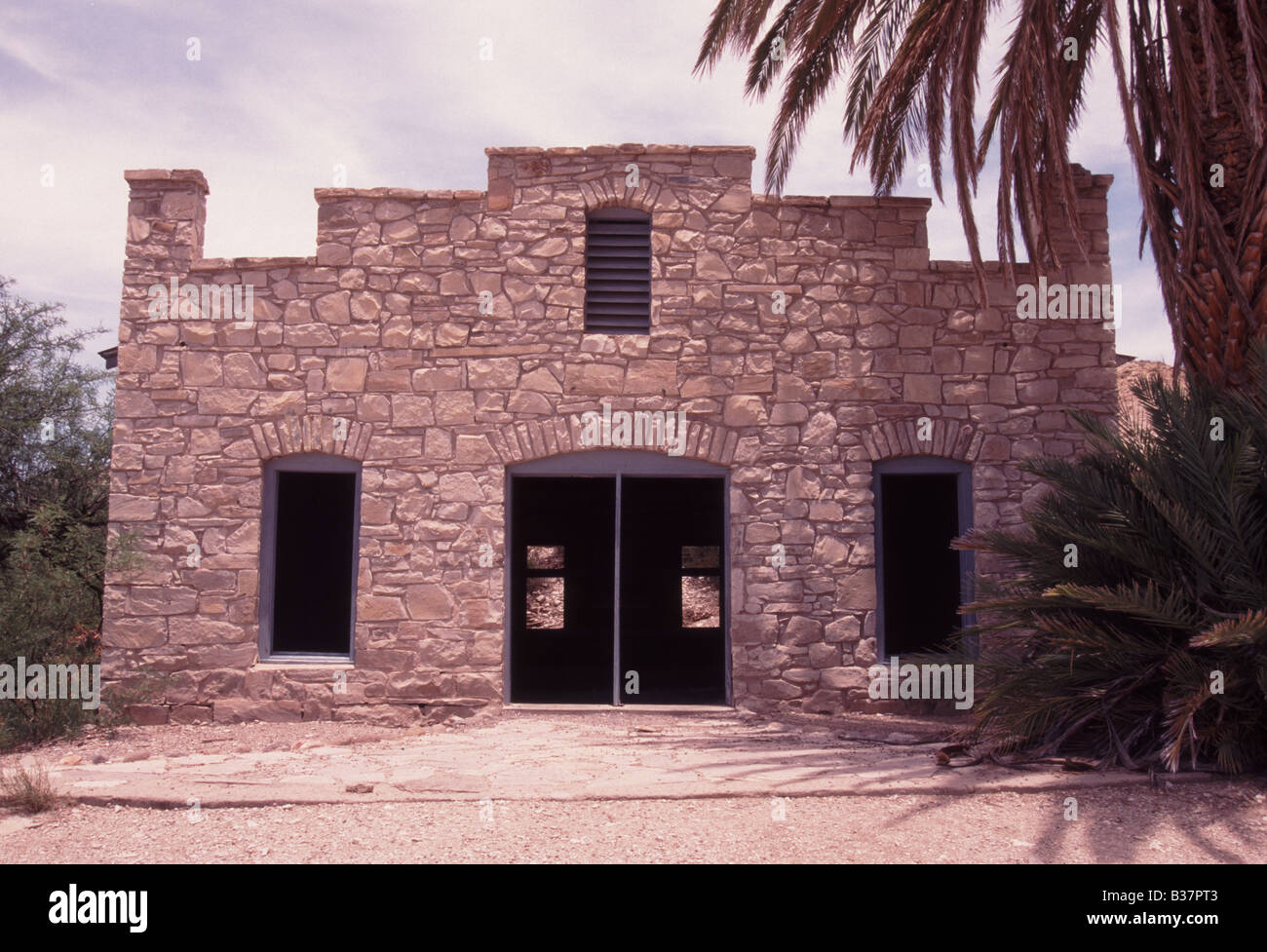Historischen Backsteingebäude Big Bend Nationalpark Texas Stockfoto