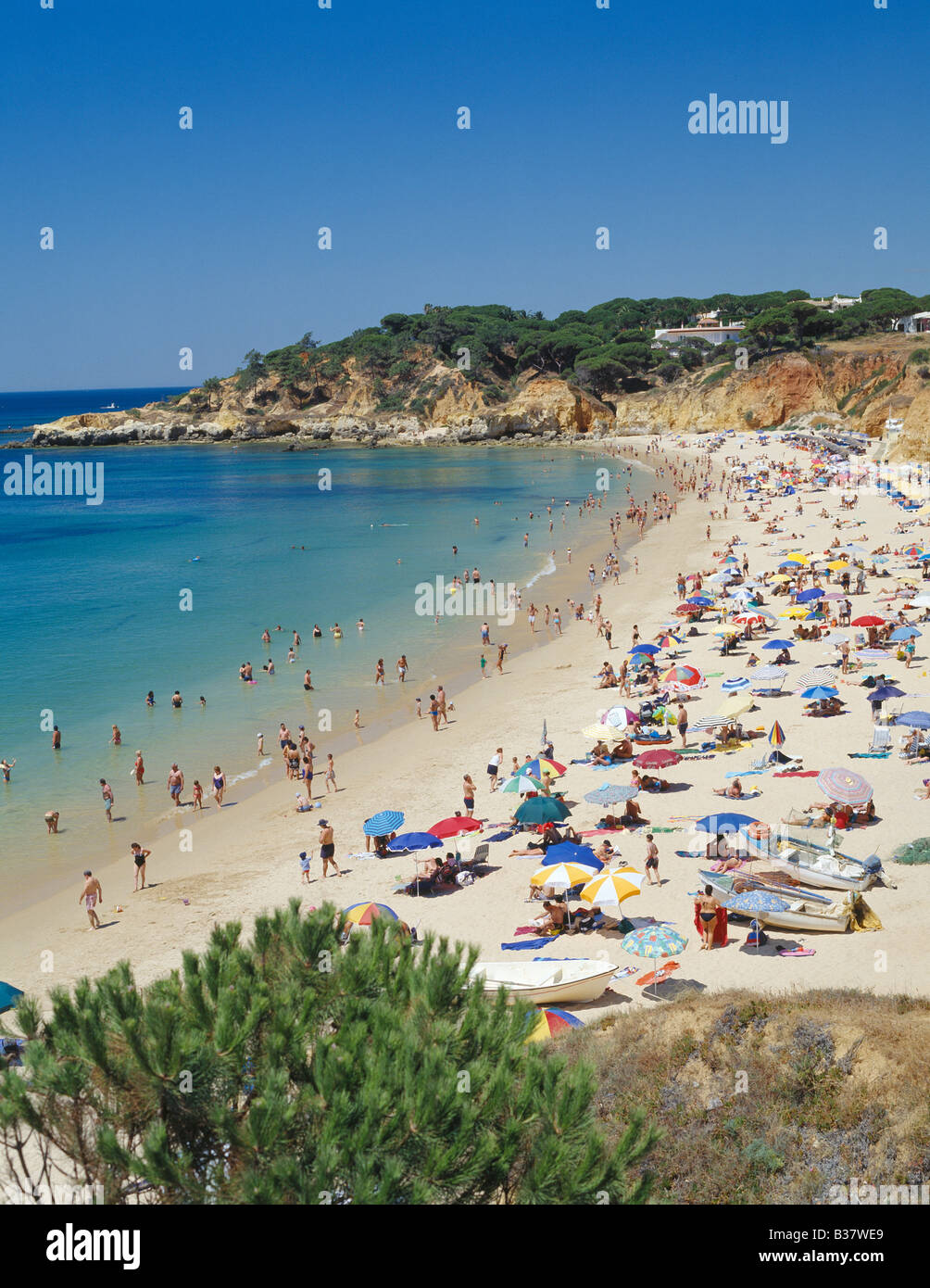 Portugal, Algarve, Albufeira, Praia de Santa Eulalia Beach Stockfoto