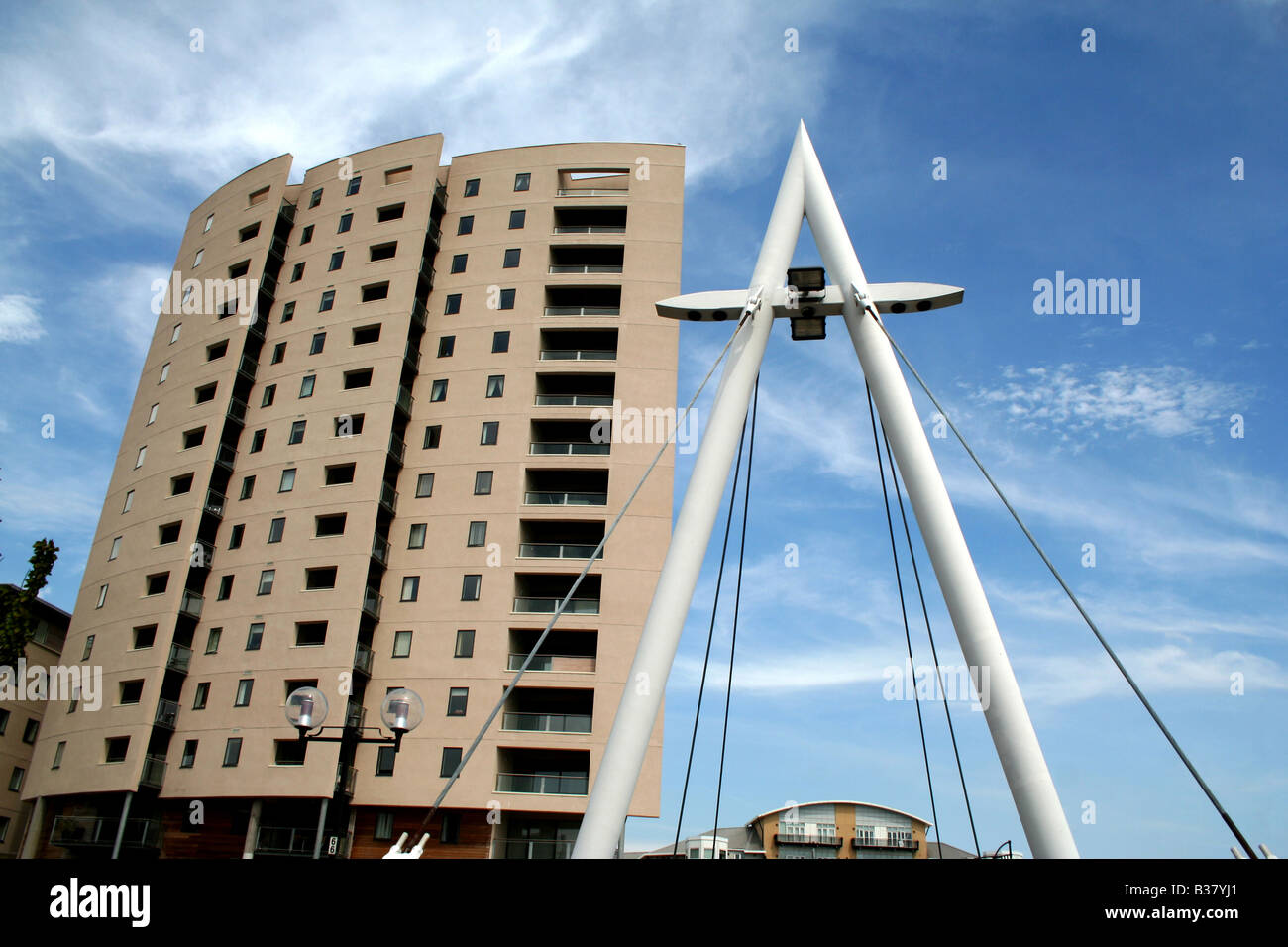 Ferienwohnungen in Cardiff Bay Stockfoto