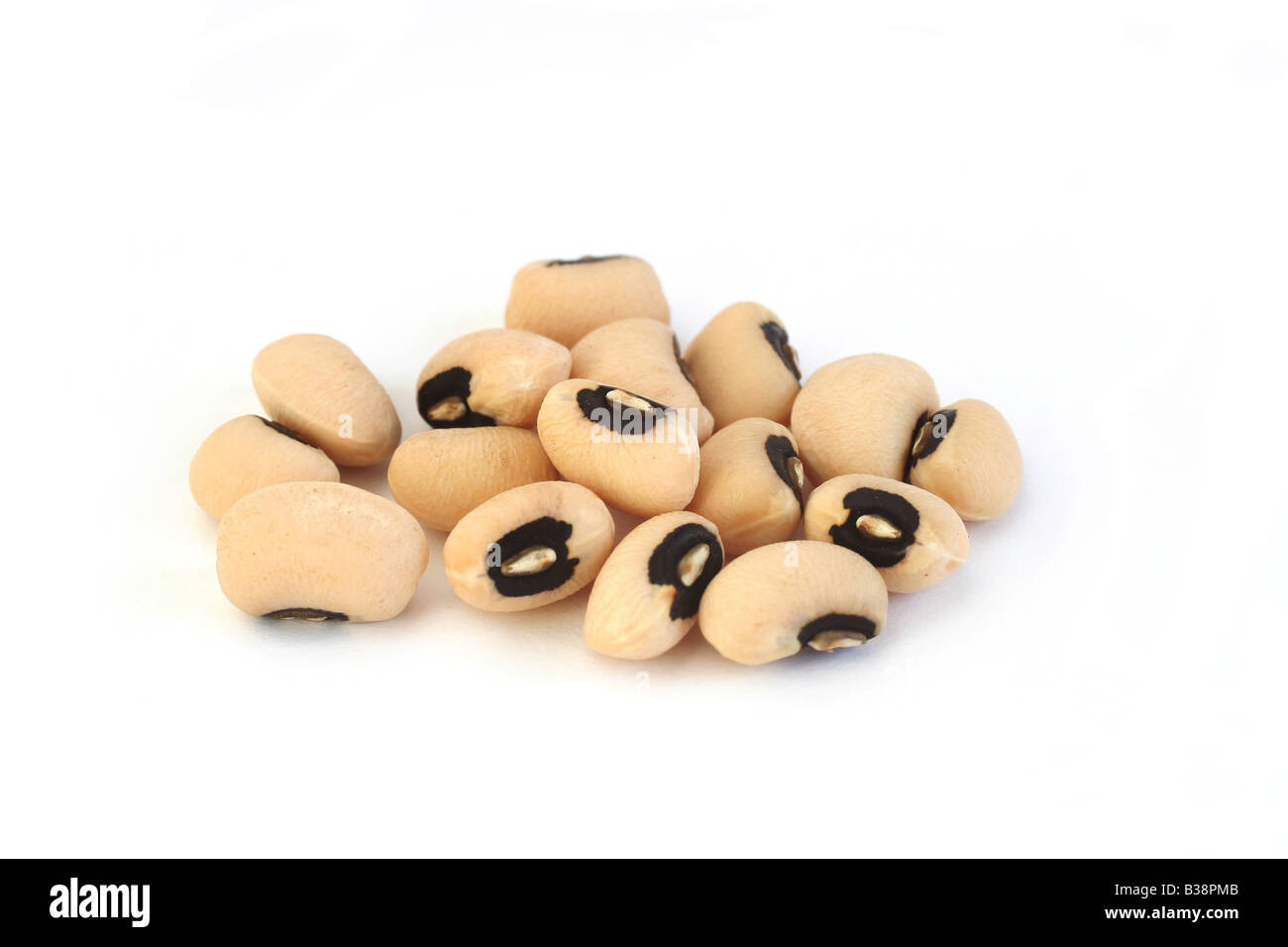 Schwarzes gemusterte Erbsen isoliert auf weißem Hintergrund Stockfoto Schwarzes gemusterte Erbsen isoliert auf weißem Hintergrund Stockfoto