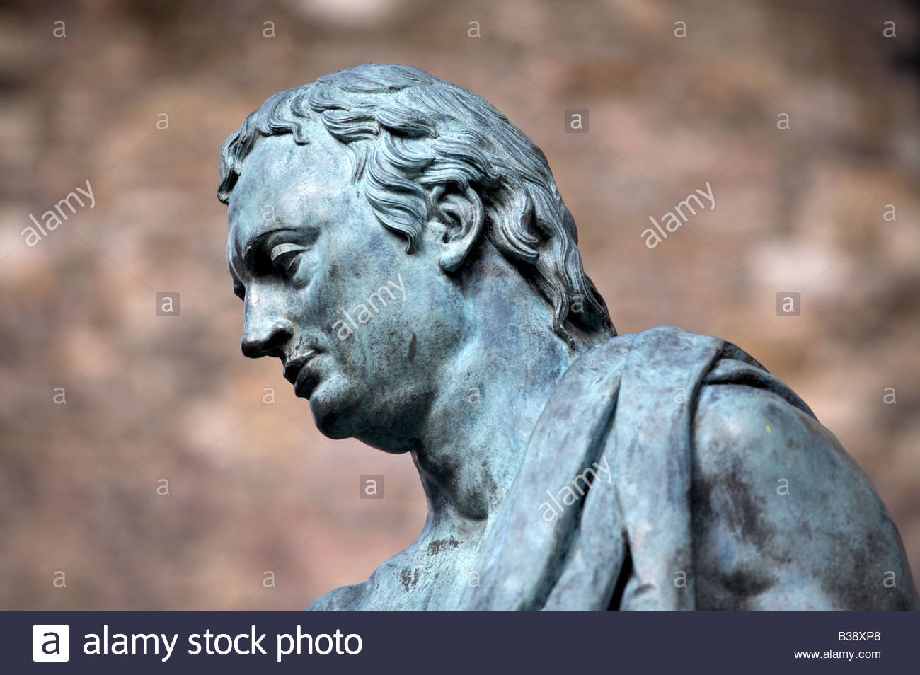 David Hume Statue, Edinburgh Schottland Stockfoto