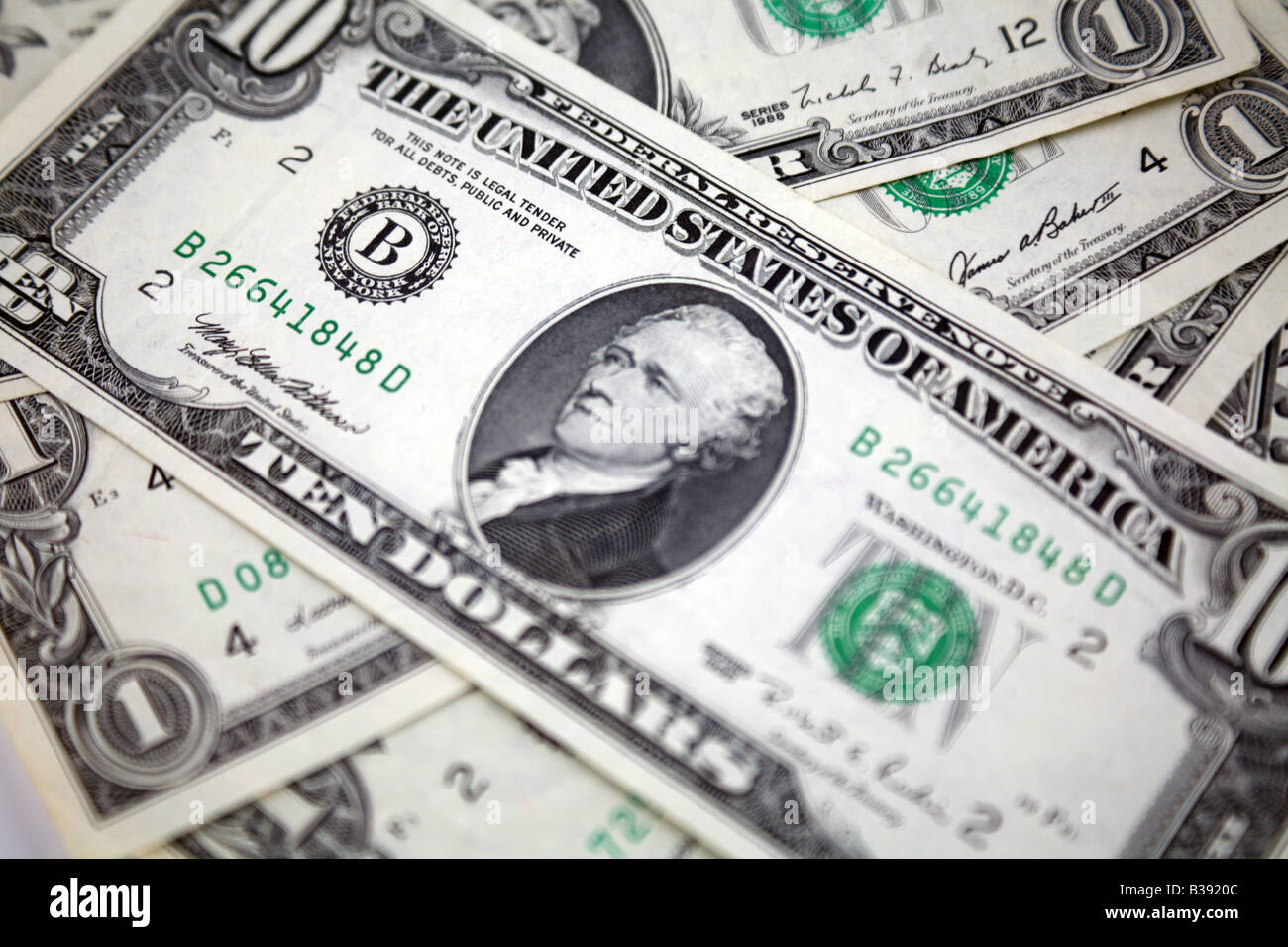 Grün zurück Geldschein Dollar aus Vereinigte Staaten von Amerika Stockfoto