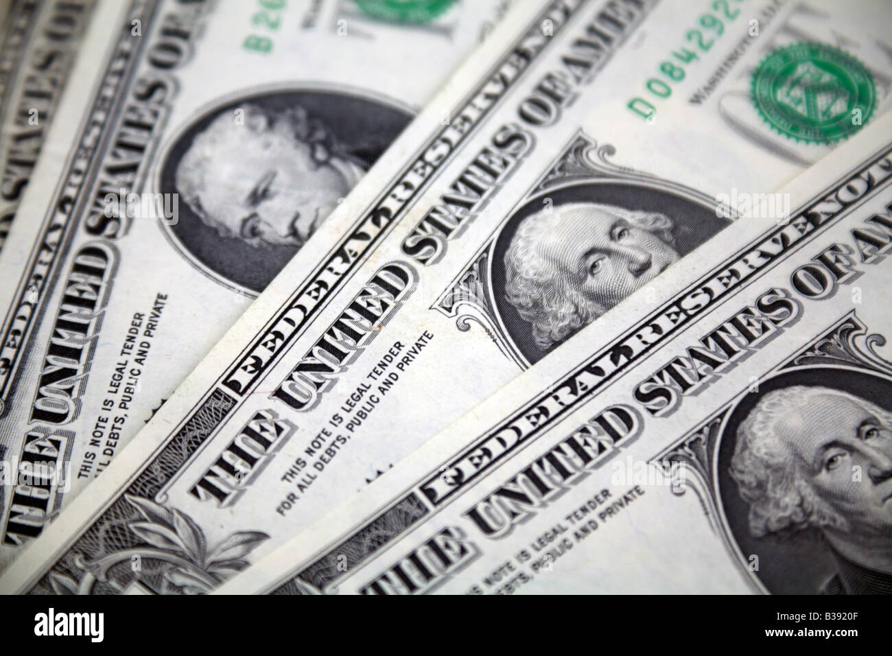 Grün zurück Geldschein Dollar aus Vereinigte Staaten von Amerika Stockfoto
