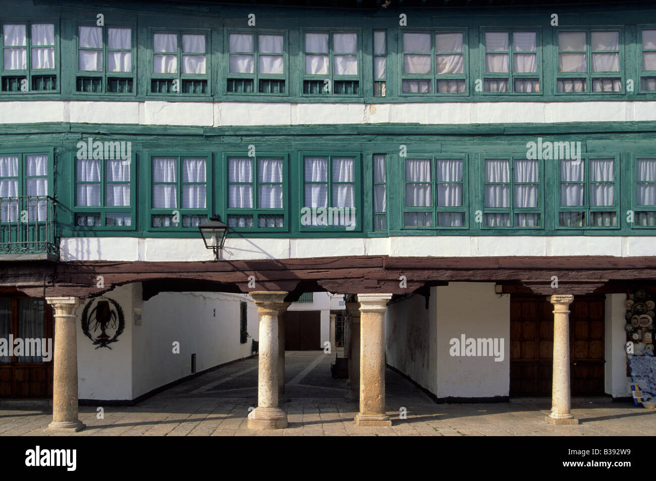 Haus am Plaza Mayor in Almagro, Castille La Mancha Spanien Stockfoto