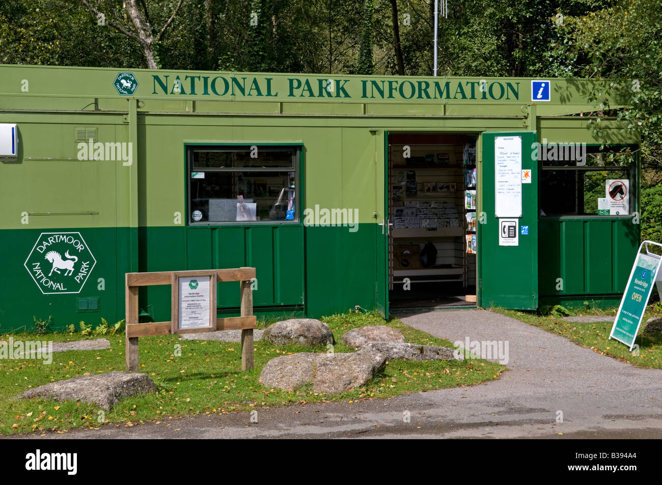 Information Zentrum Newbridge Dartmoor Nationalpark Devon England Stockfoto