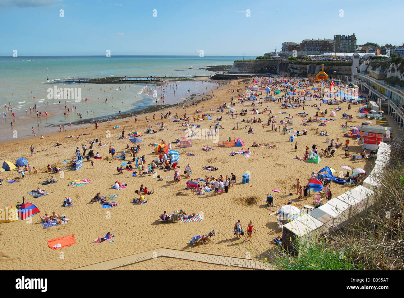 Strand und Promenade anzeigen, Broadstairs, Kent, England, Vereinigtes Königreich Stockfoto