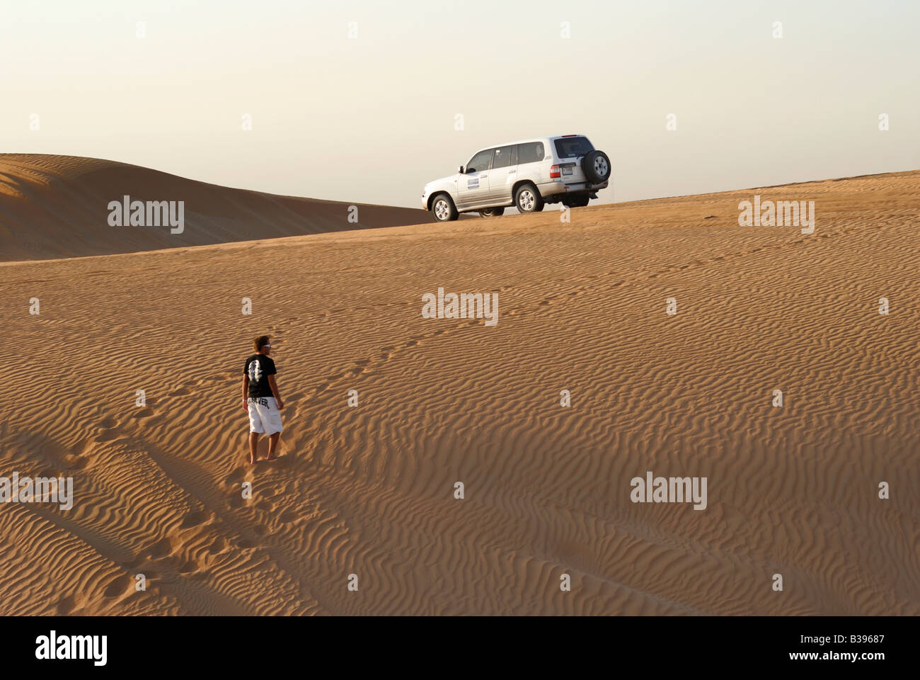 4 x 4 Wüstensafari in Dubai. Stockfoto