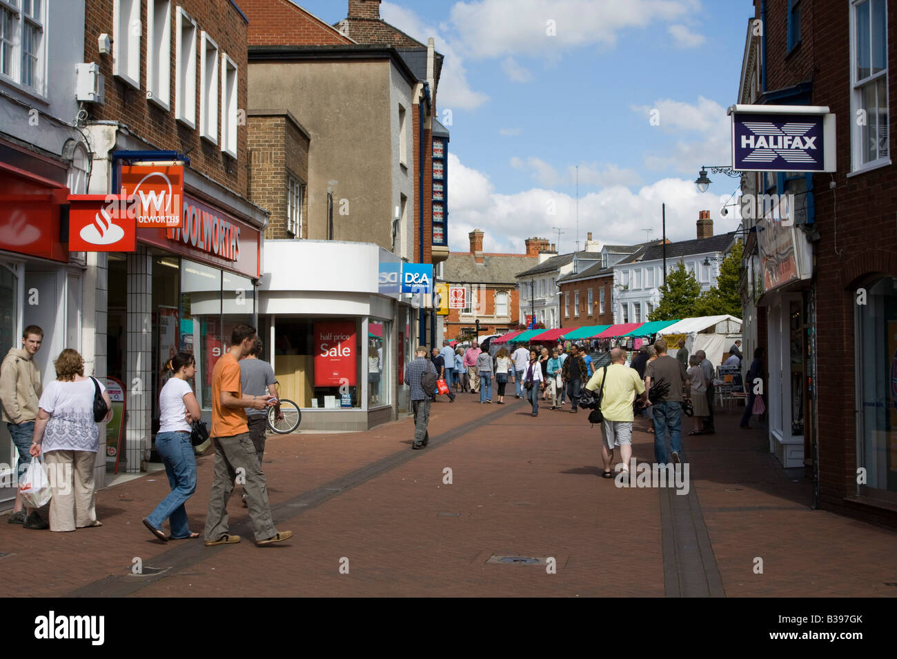 Spalding ist eine Stadt am Fluss Welland in Südholland Bezirk von Lincolnshire, England. Stockfoto