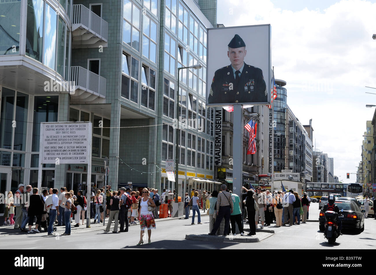 Checkpoint Charlie, Berlin Stockfoto