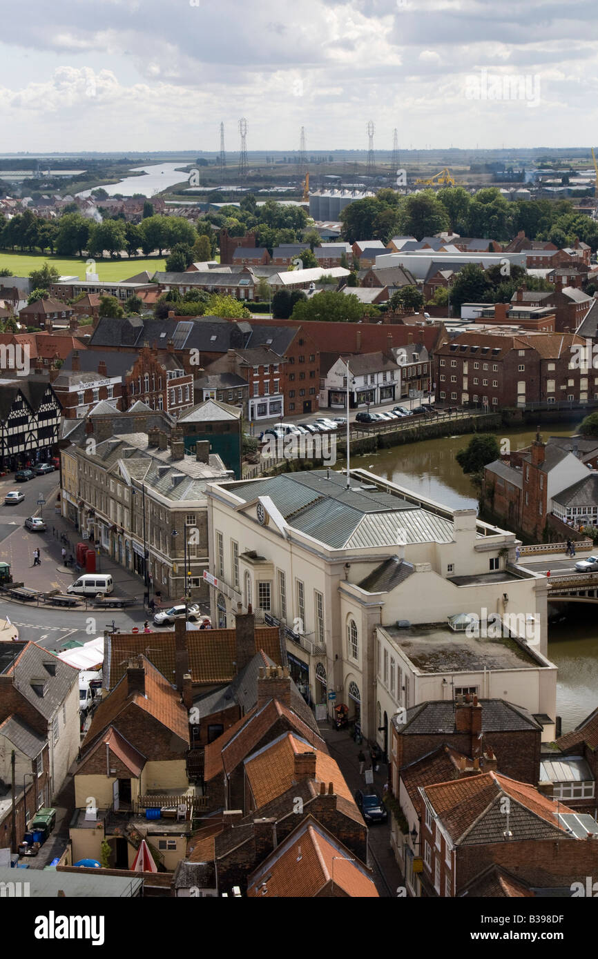 Blick vom Turm von The Boston Pfarrkirche Saint Botolph, bekannt auch als The Stump, Boston, Lincolnshire, UK Stockfoto