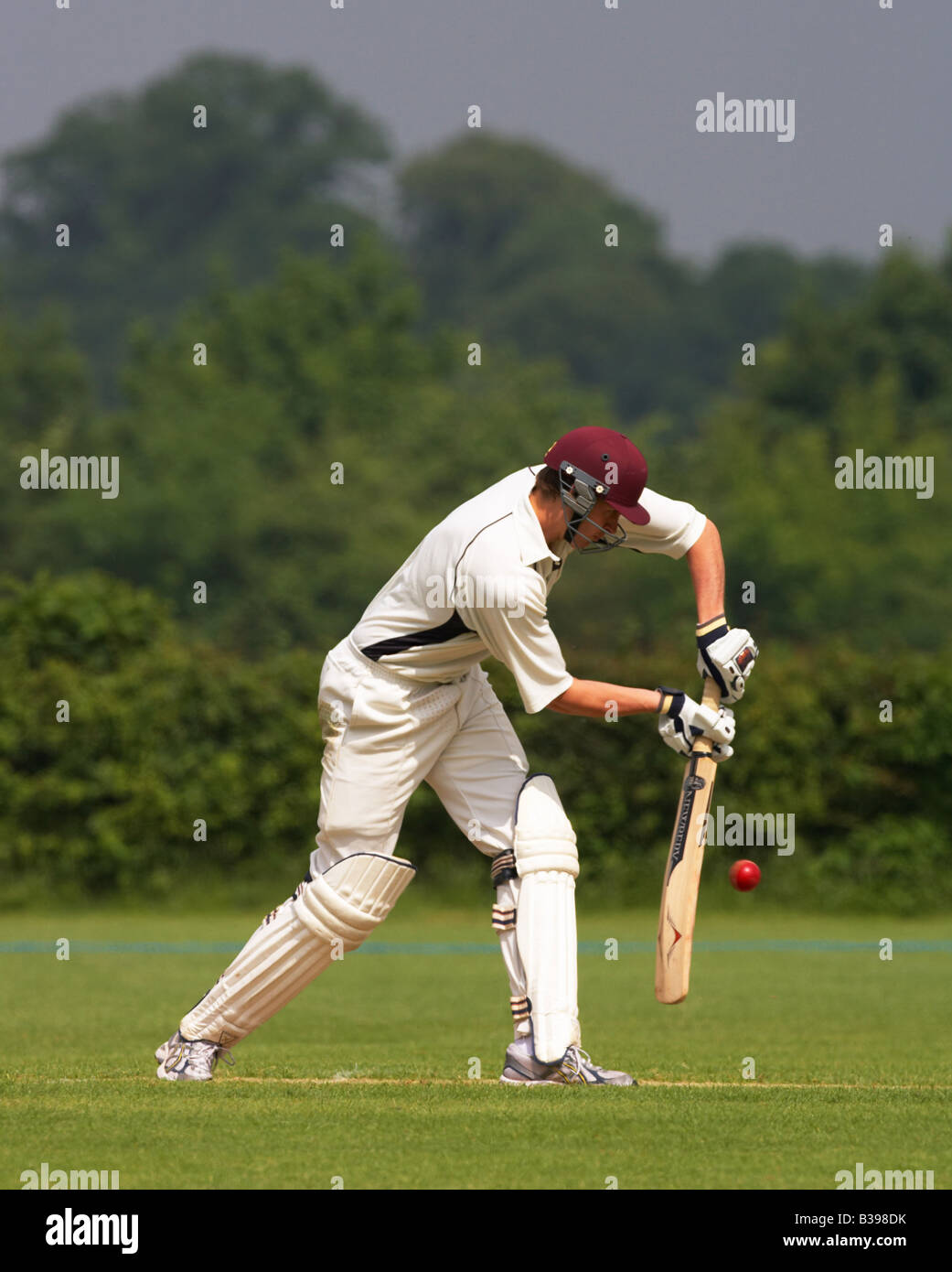 Amateur Cricketspieler Stockfoto