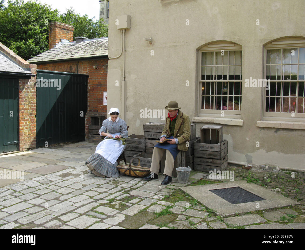 Die Rekonstruktion des Lebens von Hausangestellten in den 1880er Jahren. Audley End House, Saffron Walden, Essex, England, Großbritannien, USA, UK, Europa Stockfoto