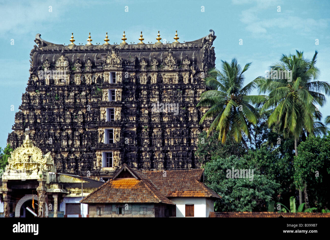 1162 Padmanabhaswamy Tempel Trivandrum Kerela Staat Indien Stockfoto