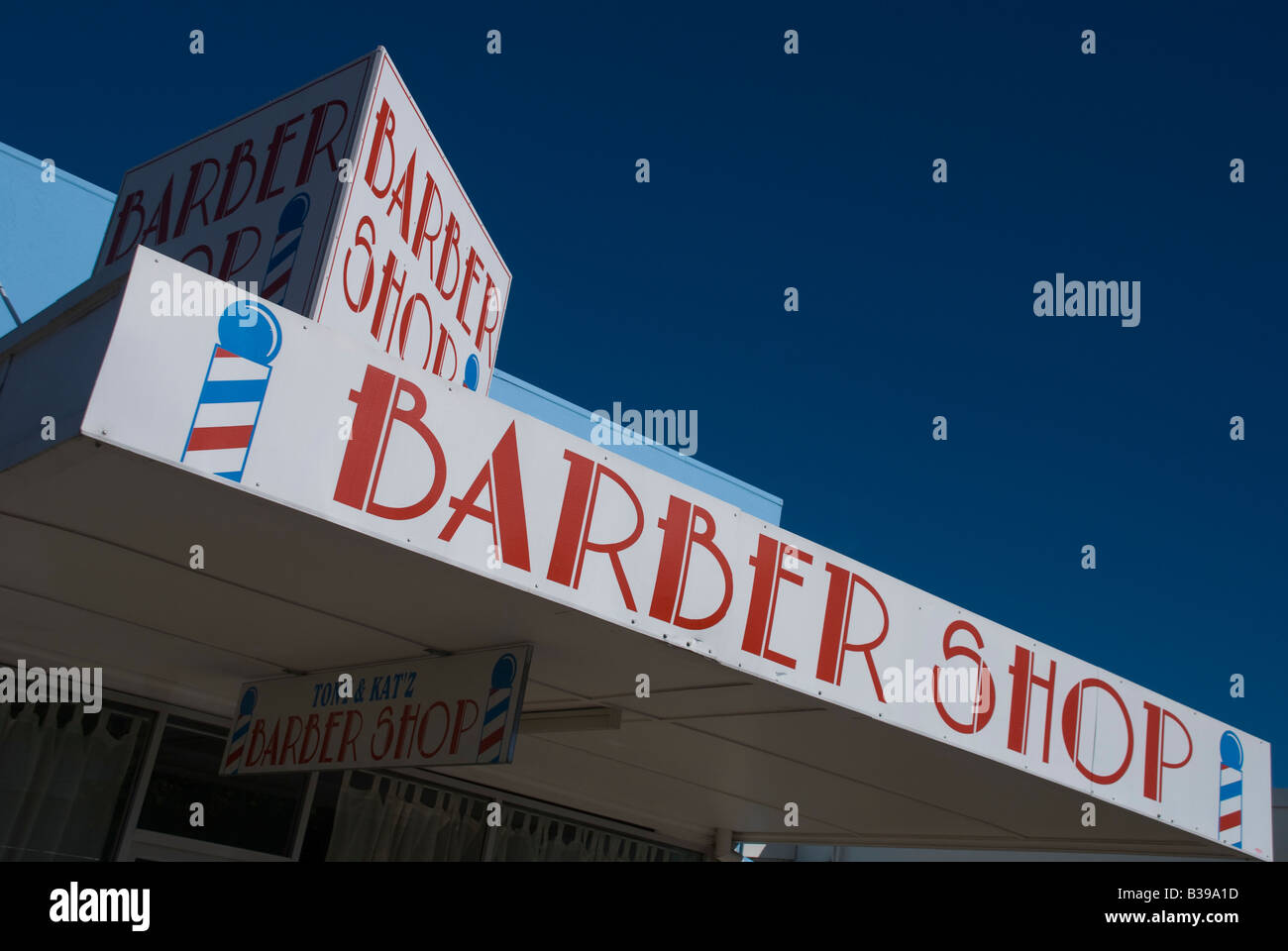 Barber Shop anmelden in Mareeba Queensland Australien Stockfoto