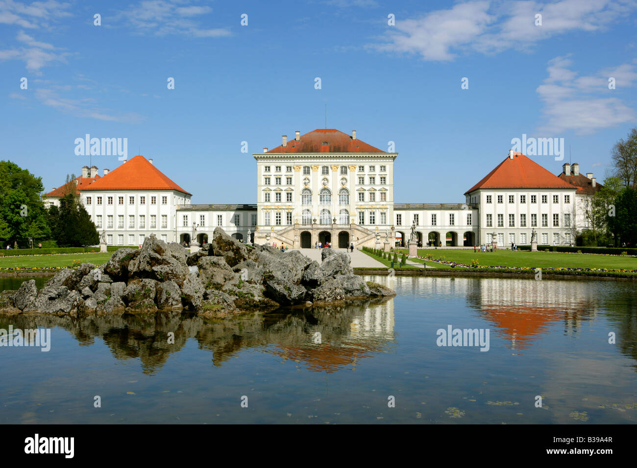Schloss Nymphenburg in München, Schloss Nymphenburg München, Bayern, Deutschland Stockfoto