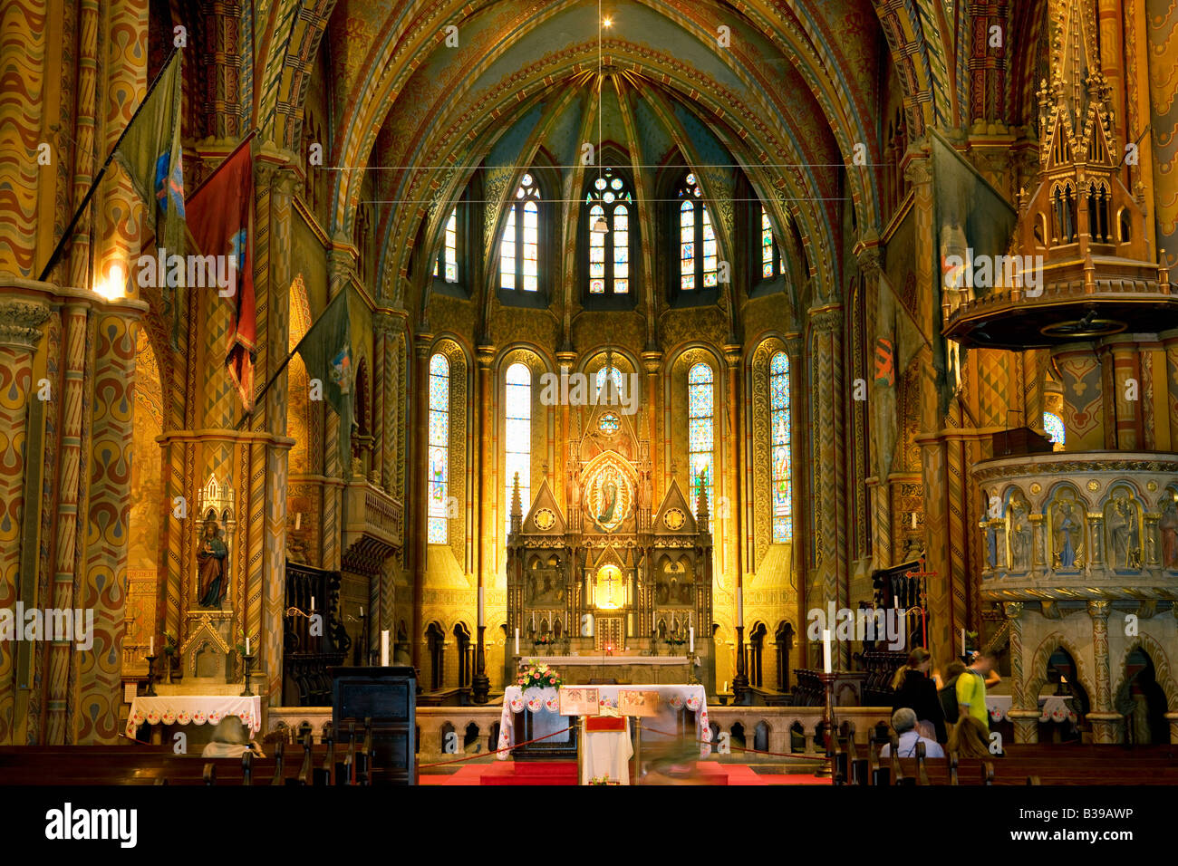 Matyas Kirche in Budapest Ungarn Stockfoto
