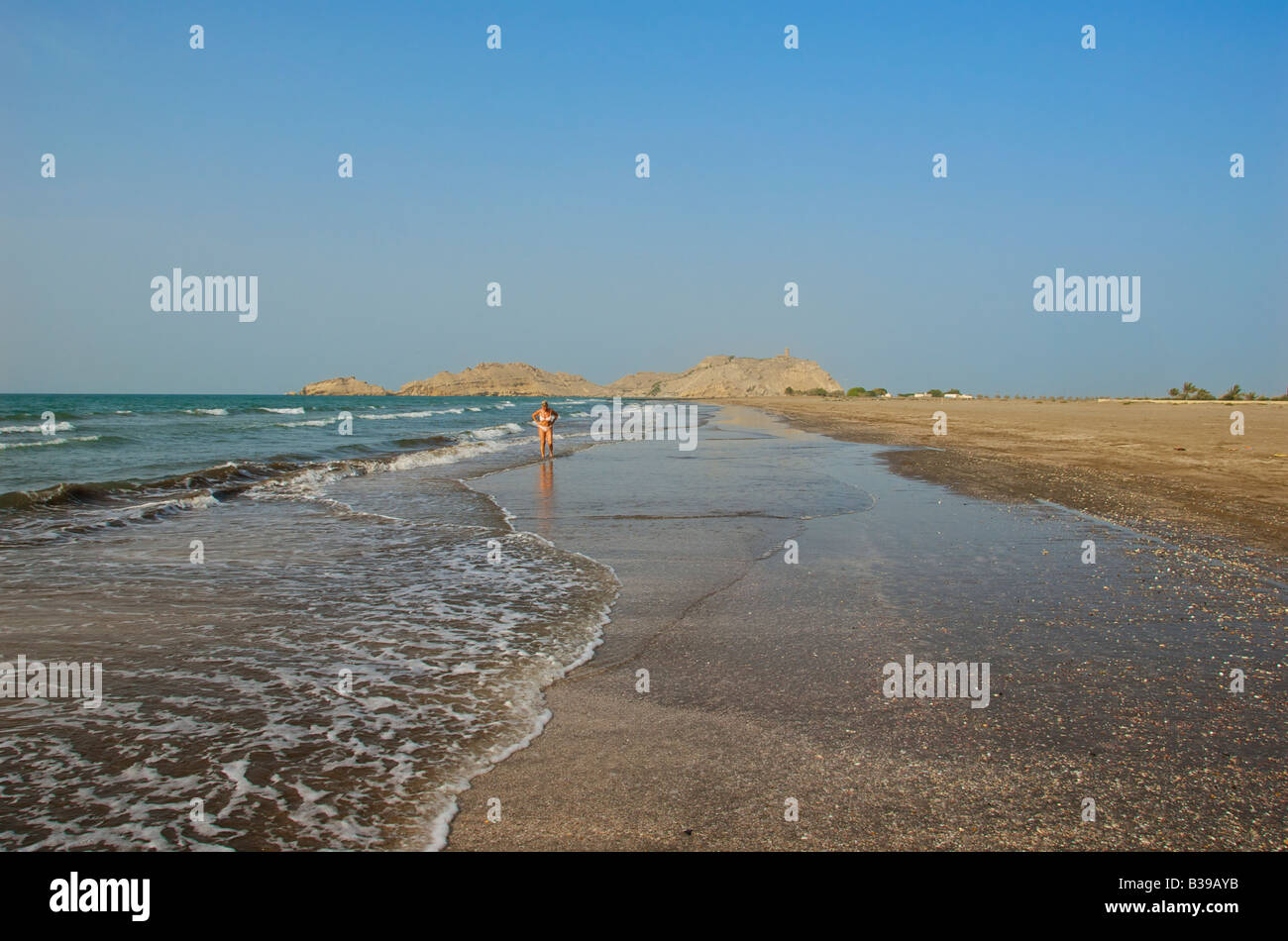 Sawadi Beach Al Batinah Region Sultanat von Oman Stockfoto