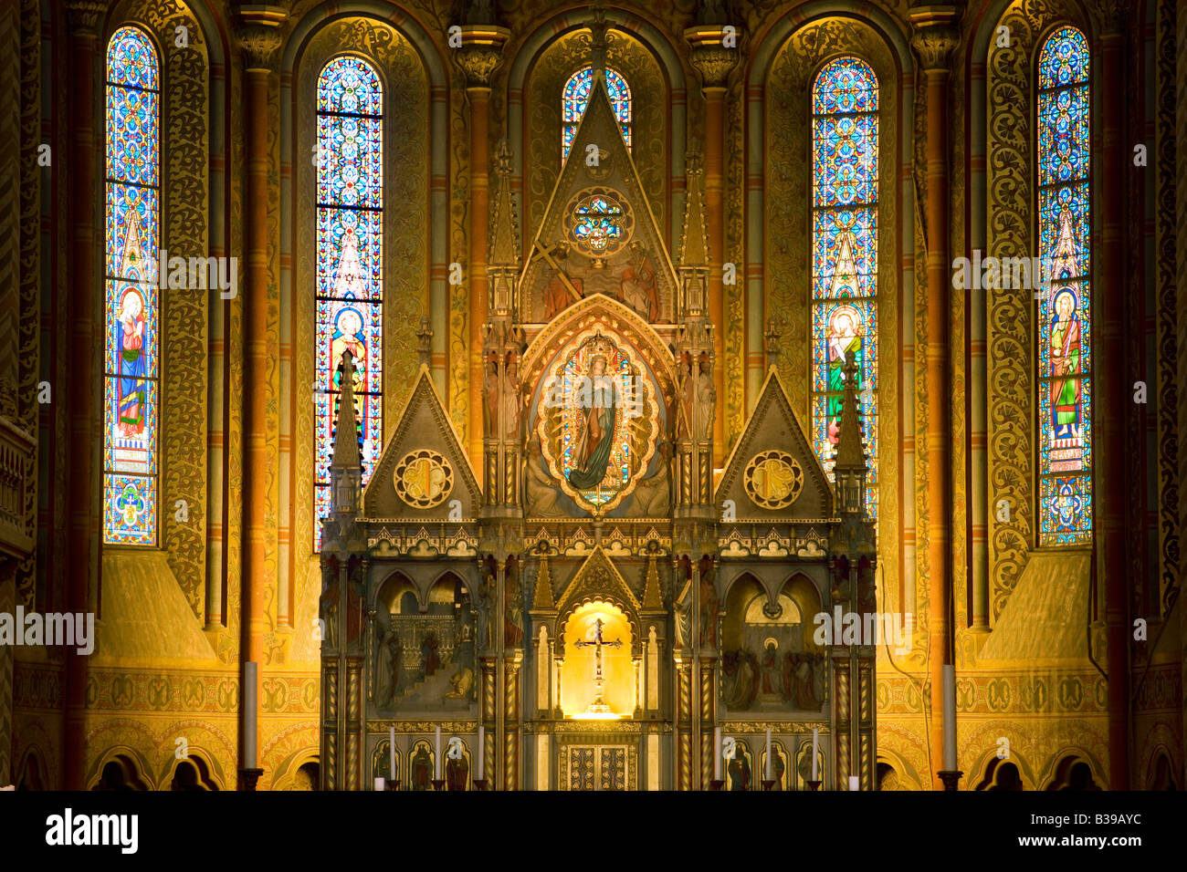 Matyas Kirche in Budapest Ungarn Stockfoto