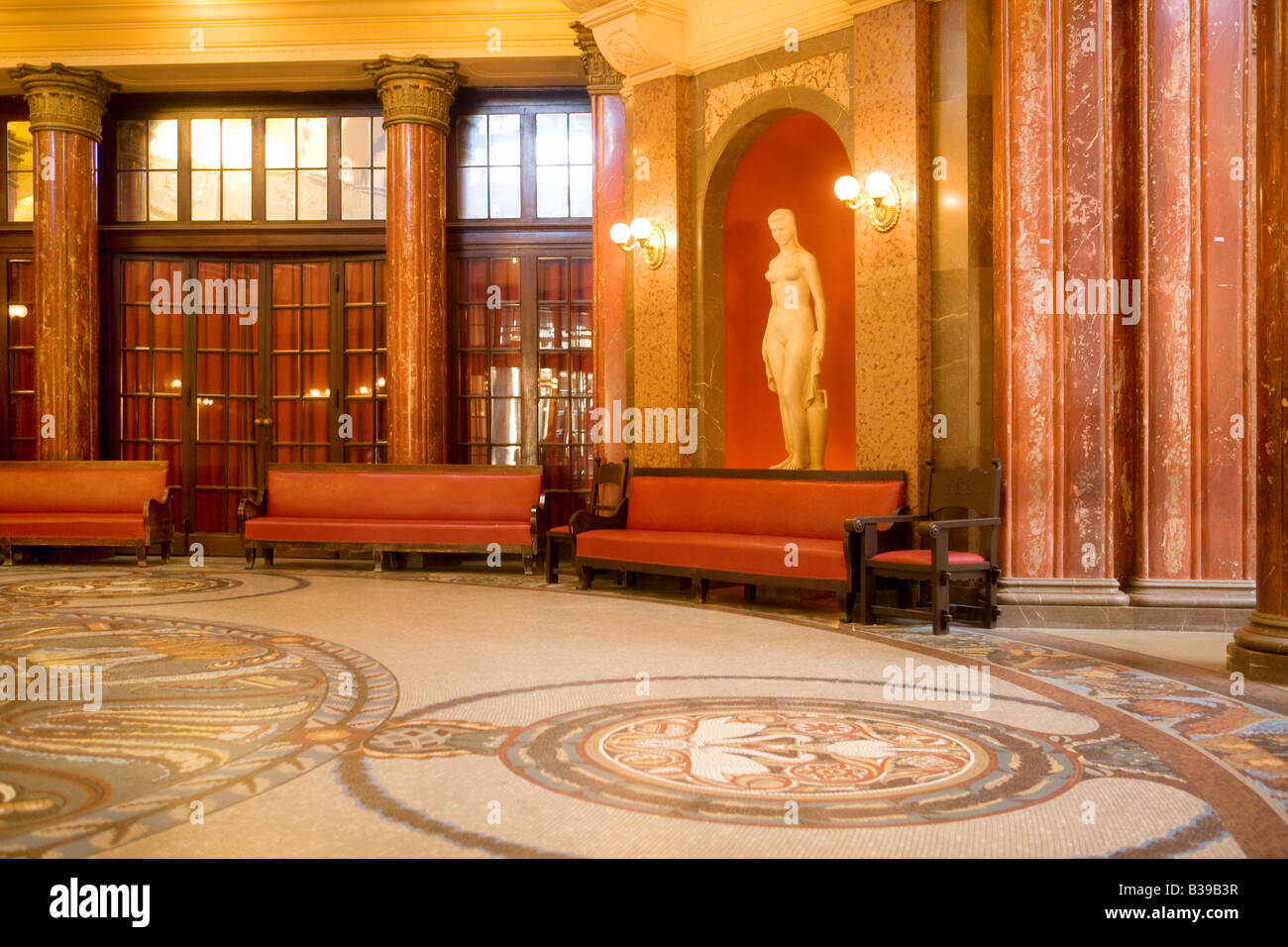 Die Halle der das Gellertbad in Budapest Ungarn Stockfoto