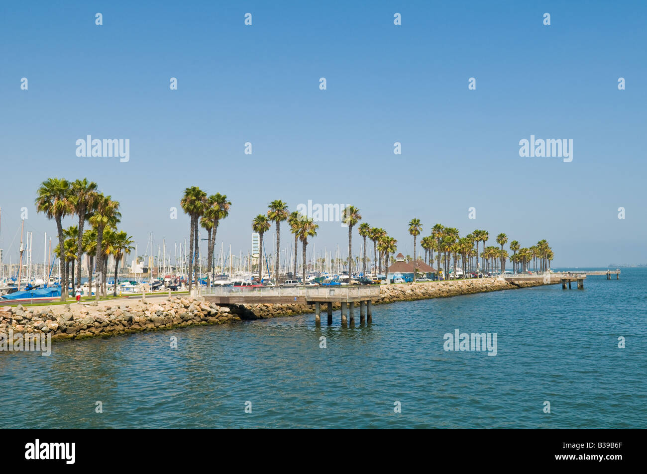Pier von Los Angeles-Long Beach harbor Stockfoto