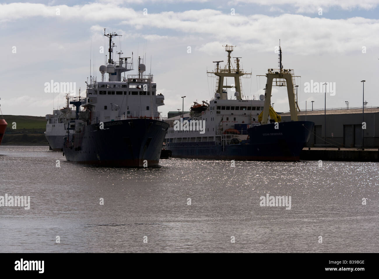 Gardline Ozean-Forscher im Hafen von Aberdeen Stockfoto