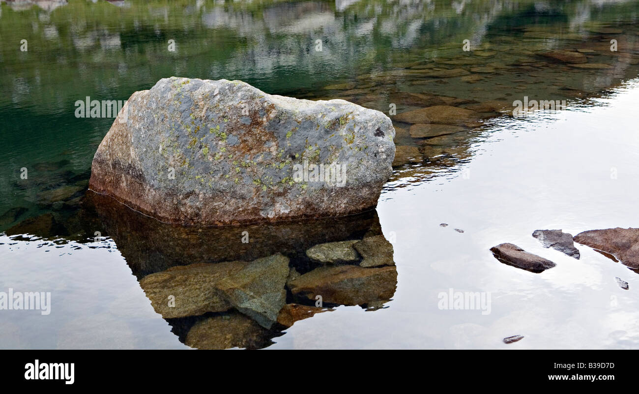 Stille Wasser Samodivski Ezera See in World Heritage Site Nationalpark Pirin Bulgarien Stockfoto