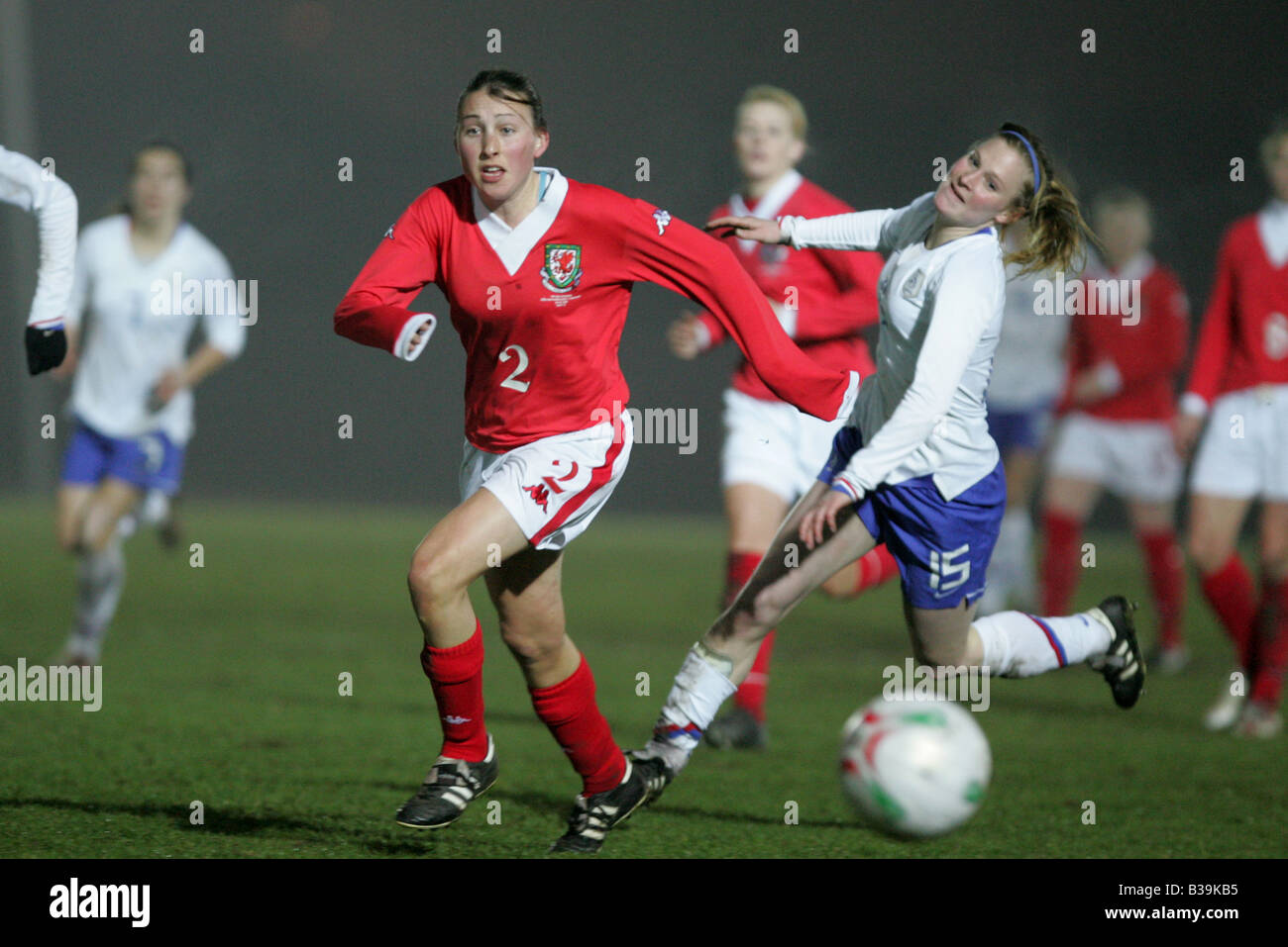 Wales v die Nertherlands Womens internationalen Fußball match bei der Newport-Stadion Stockfoto