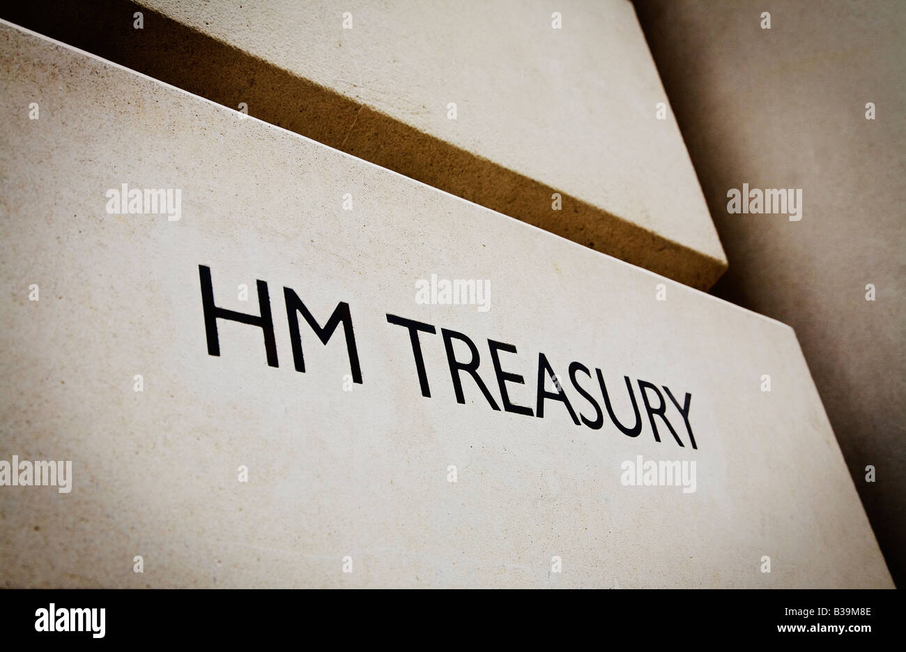 HM Treasury Regierungsgebäude Eingang Whitehall London UK Stockfoto