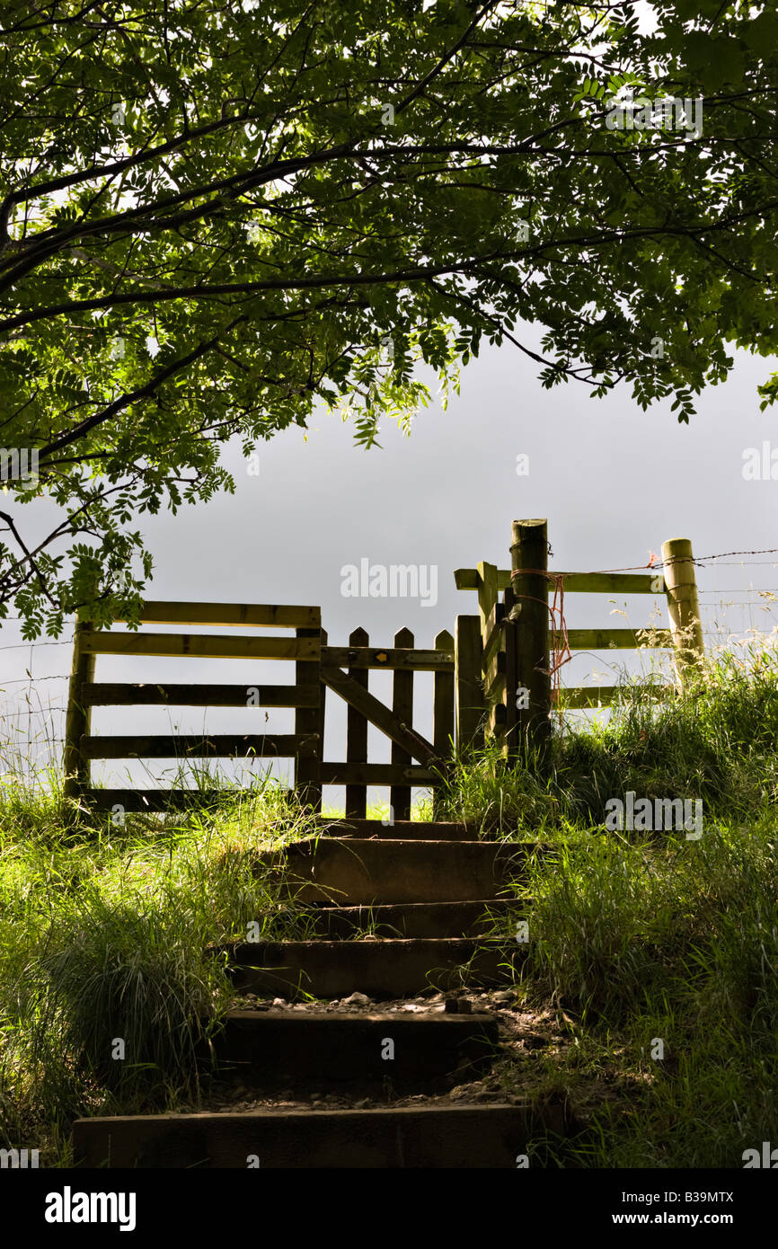 Öffentlichen Fußweg Peak district Stockfoto