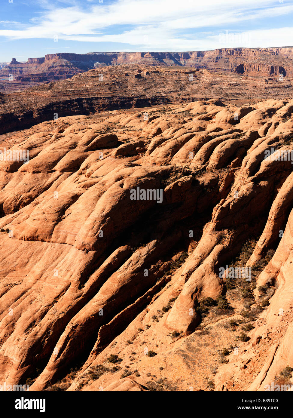 Aerial Landschaft Felsen Canyonlands Nationalpark Moab Utah Vereinigte Staaten von Amerika Stockfoto