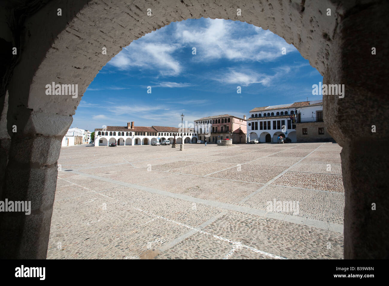 Hauptplatz, Garrovillas de Alconetar, Caceres, Spanien Stockfoto