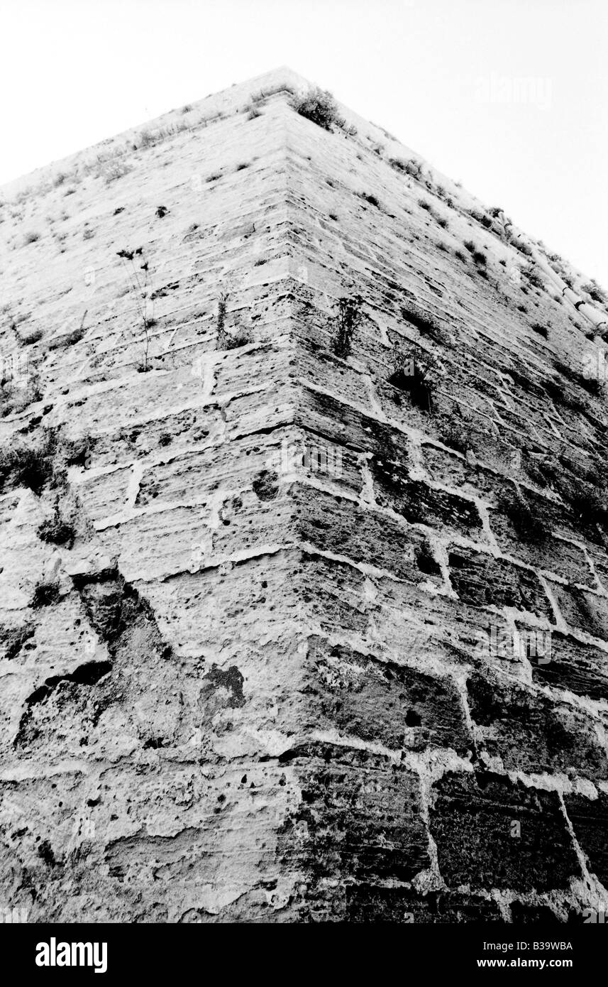 Mauer der Festung von der Altstadt von Ibiza Stockfoto