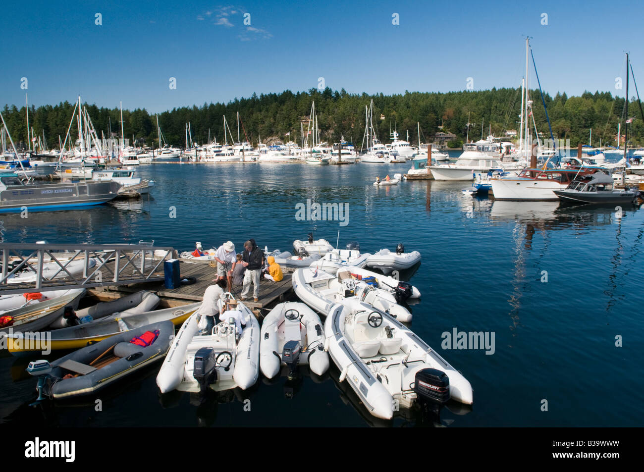 "Ganges Hafen auf Saltspring Island in British Columbia Kanada" Stockfoto