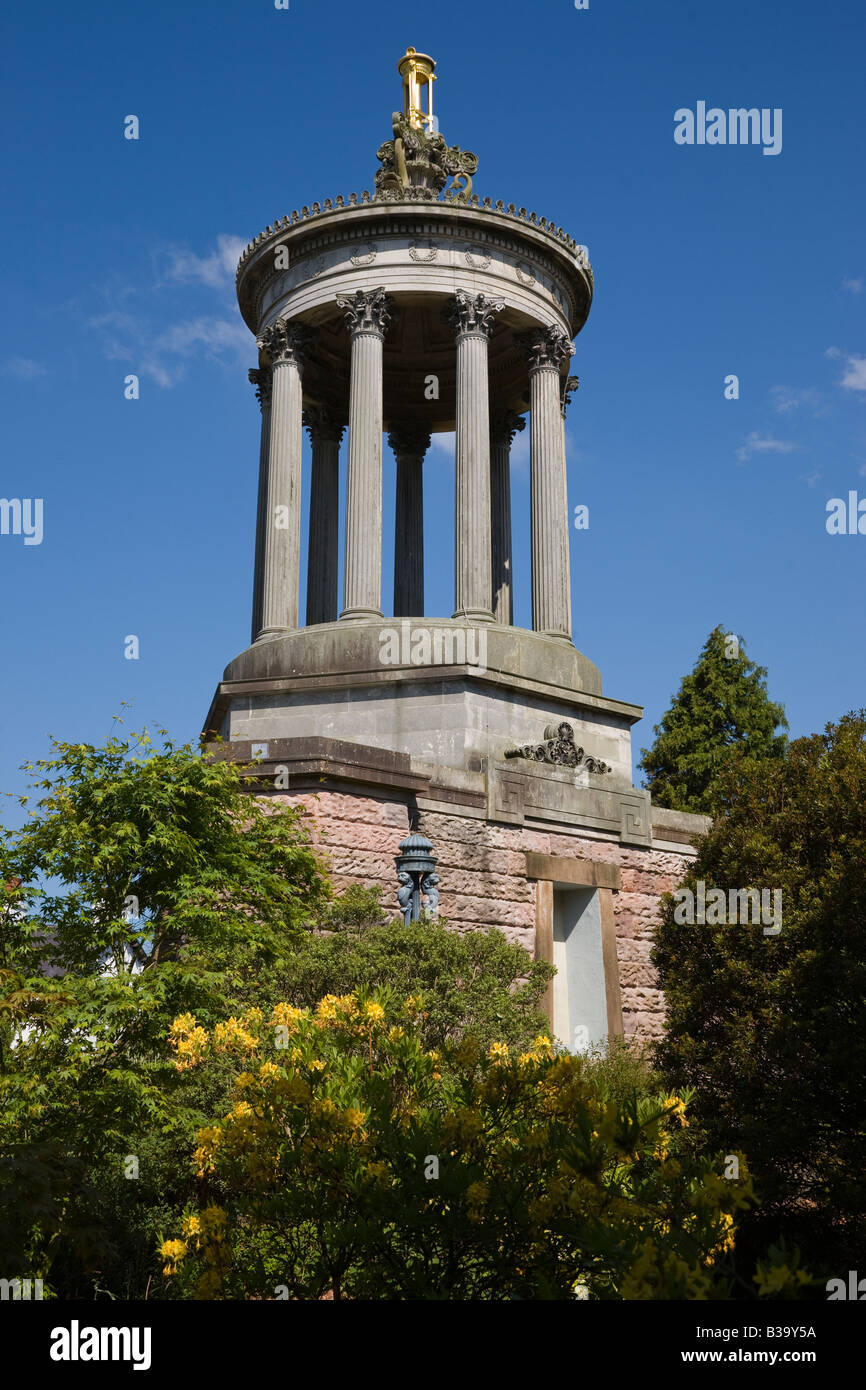 Verbrennungen-Denkmal in Burn Heritage Park unter dem Motto zu Robert Burns Dichter Alloway Ayr Ayrshire Schottland Burns National Heritage Park Stockfoto