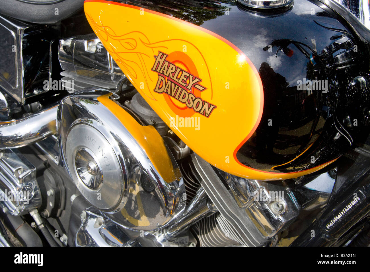 Harley-Davidson Motorräder an Sommer Event   Donner in den Glens Aviemore, Schottland, Vereinigtes Königreich Stockfoto