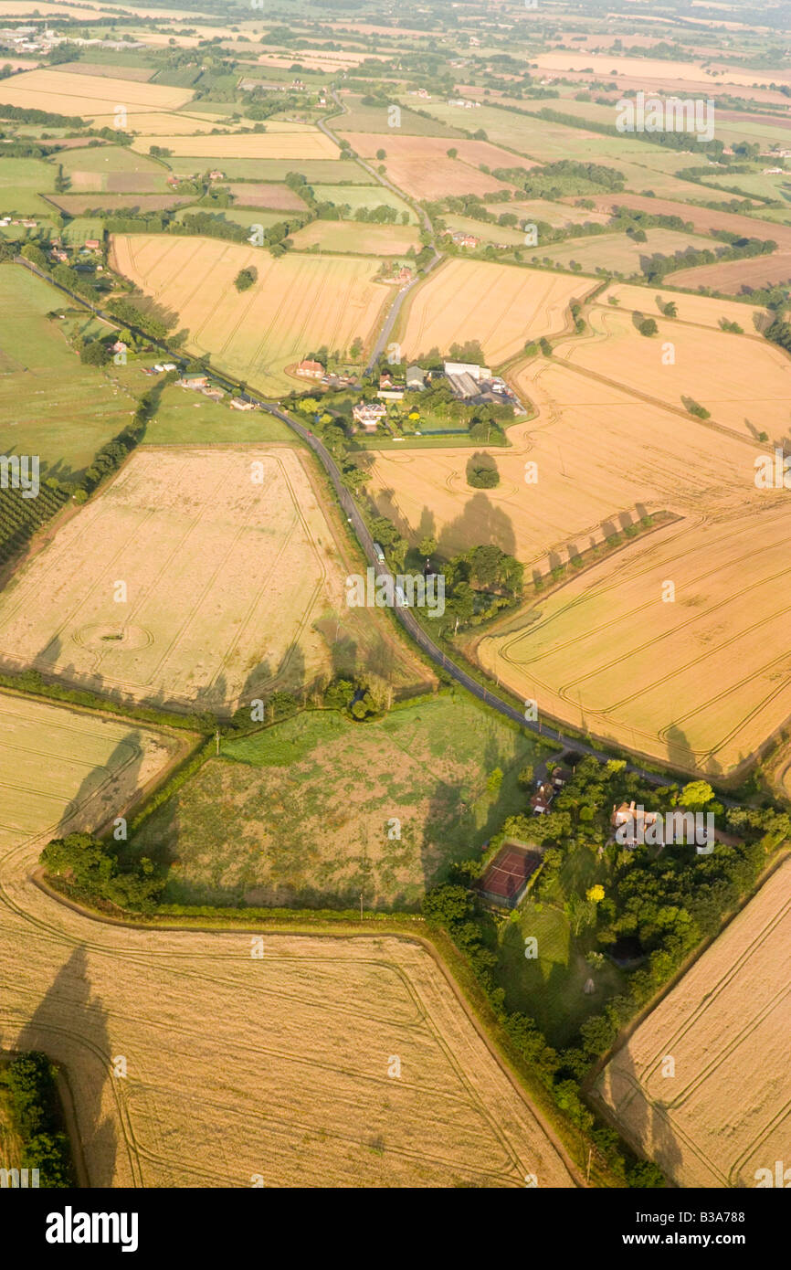 Luftaufnahme der englischen Landschaft, Kent. GROSSBRITANNIEN Stockfoto