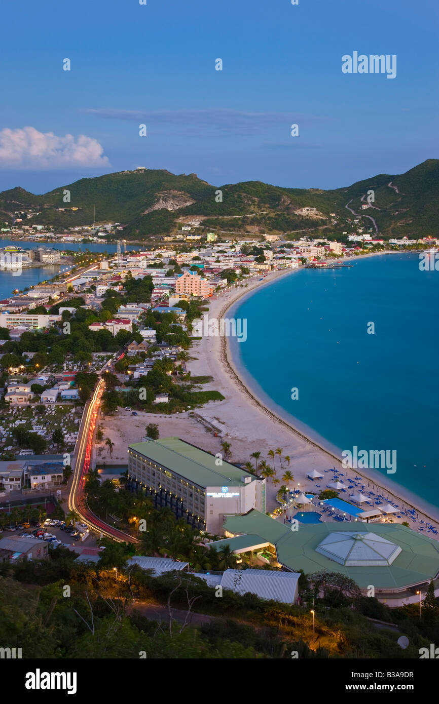 Caribbean, Niederländische Antillen, Sint Maarten, Great Bay & Philipsburg Stockfoto