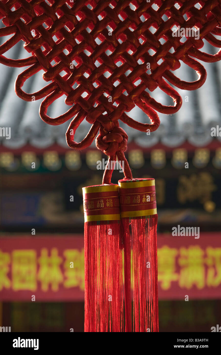China, Beijing, Xicheng District, Behai Park, Chinese New Year Dekoration Stockfoto