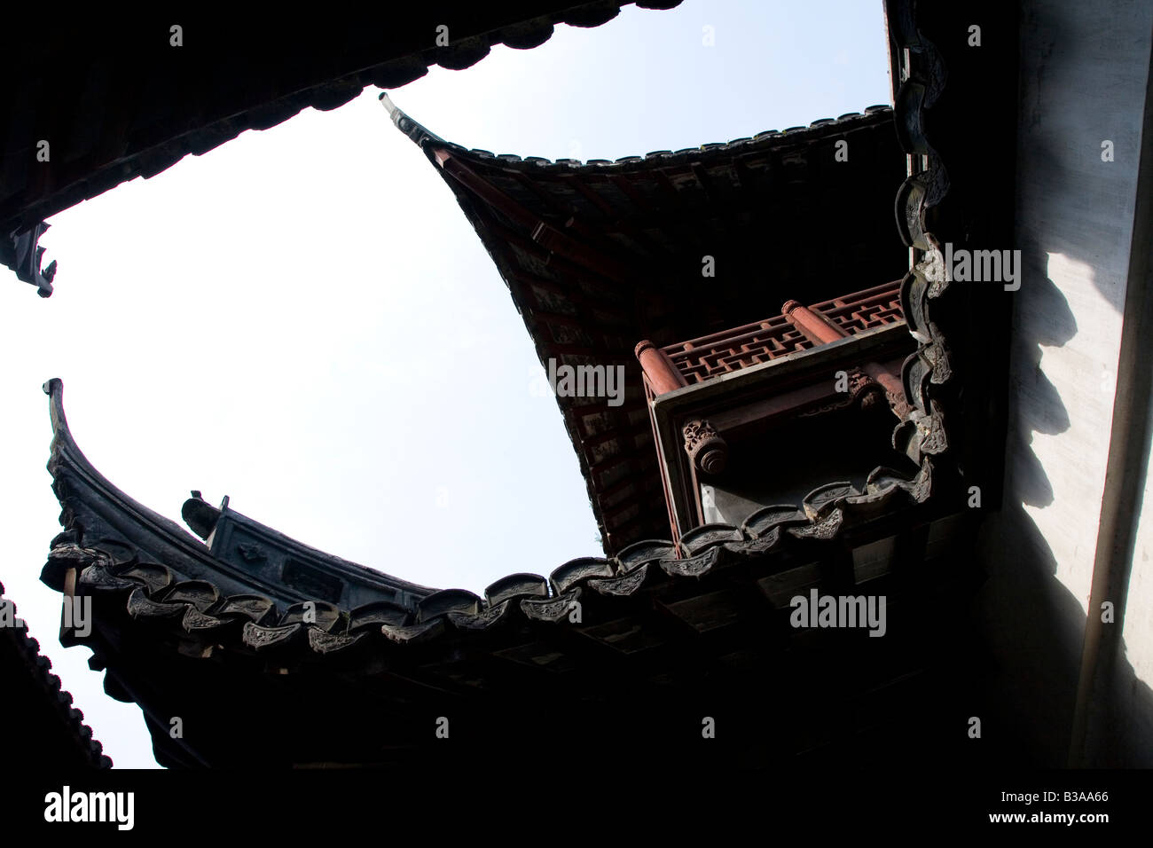 Spitzen Traufe der wichtigsten Pavillons auf Shanghai Yuyuan Garten Stockfoto Spitzen Traufe der wichtigsten Pavillons auf Shanghai Yuyuan Garten Stockfoto