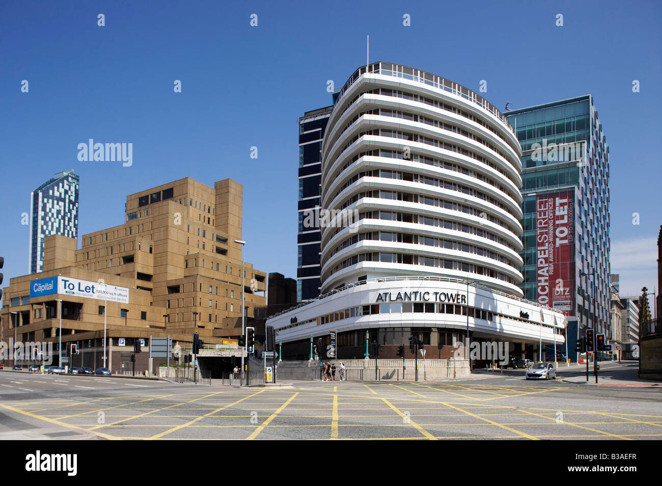 Atlantic Capital-Hochhaus und Beetham Tower in Liverpool UK Stockfoto