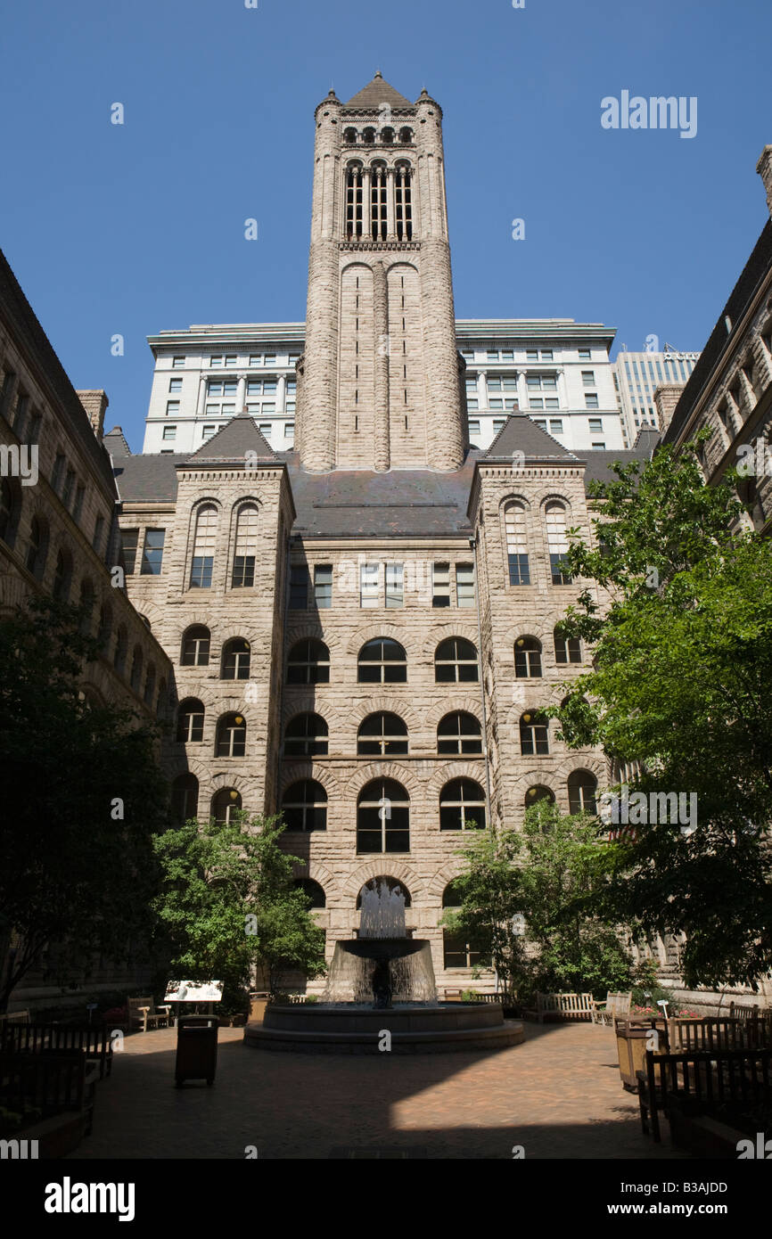 H H Richardson Meisterwerk in Granit Allegheny County Courthouse Pittsburgh Pennsylvania Stockfoto