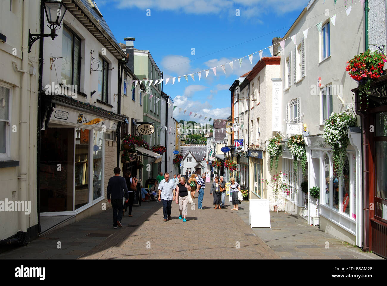 Die St.Mary Street, Chepstow, Monmouthshire, Wales, Vereinigtes Königreich Stockfoto