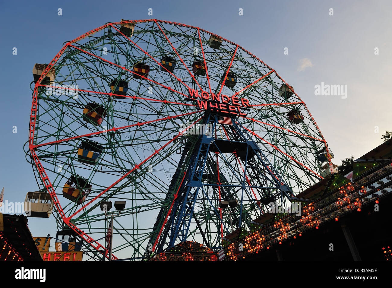 Das Wonder Wheel Coney Island New York Stockfoto