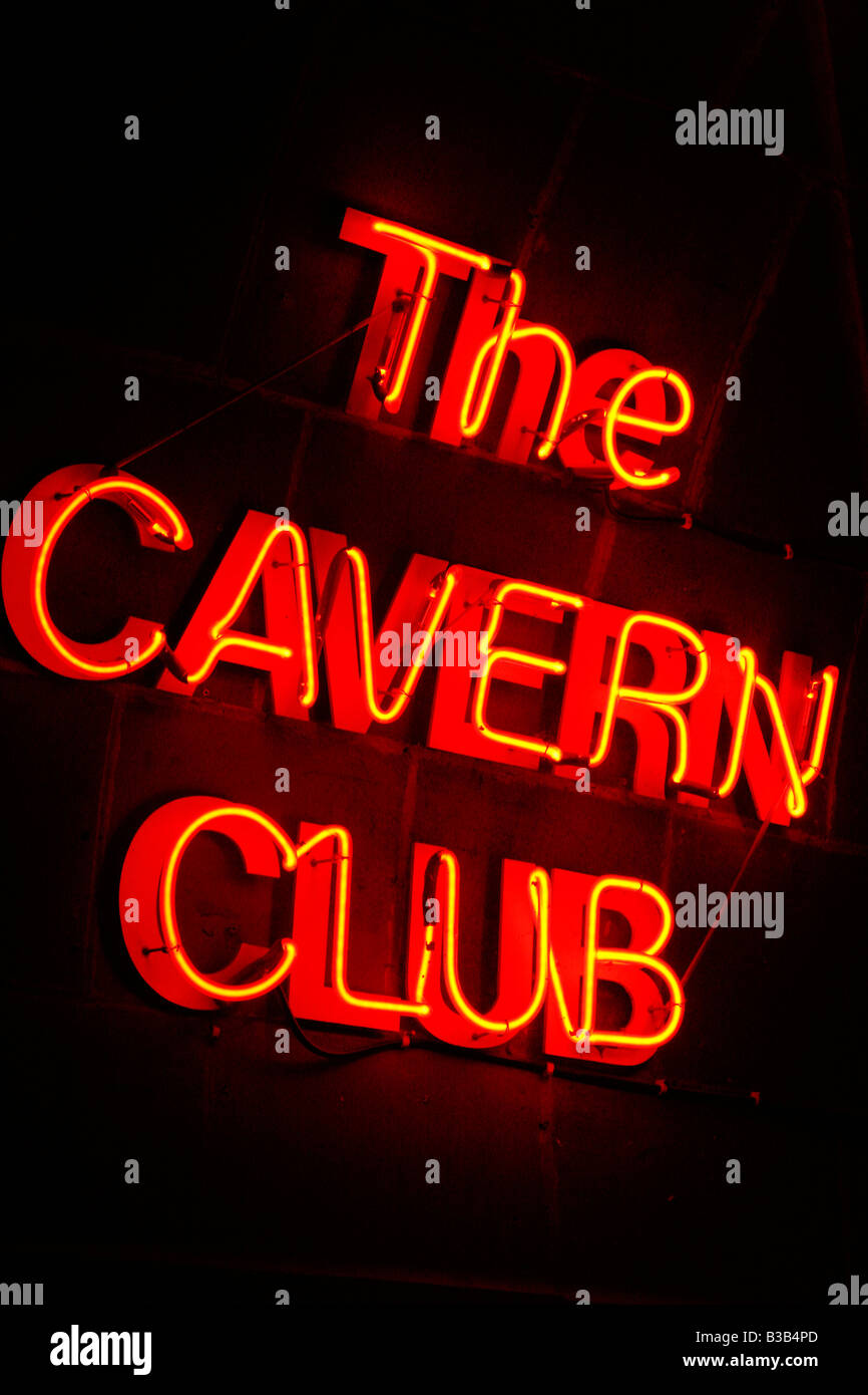 Juli 2008 - die Cavern Club Neon unterzeichnen Liverpool England UK Stockfoto